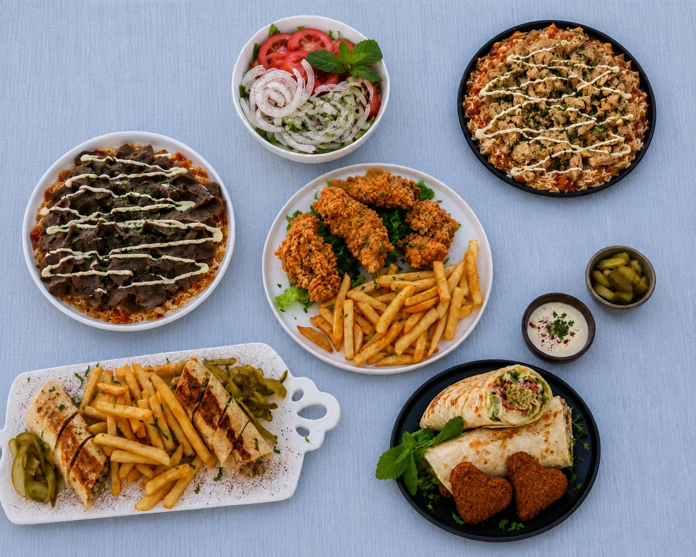 Habibi Grill menu spread