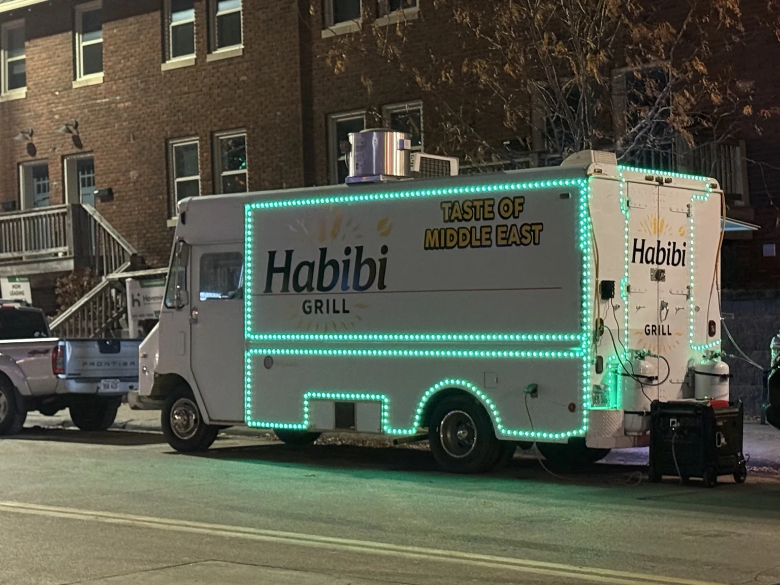 Food truck at night